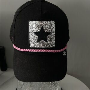 Vintage Havana Black Cap with Silver Emblem